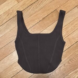 aritzia babaton, sculpt knit corset top